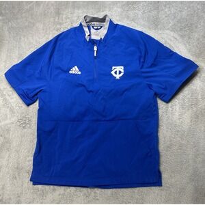 Minnesota Twins Adidas MLB baseball quarter zip Pullover Med Shortsleeve Blue